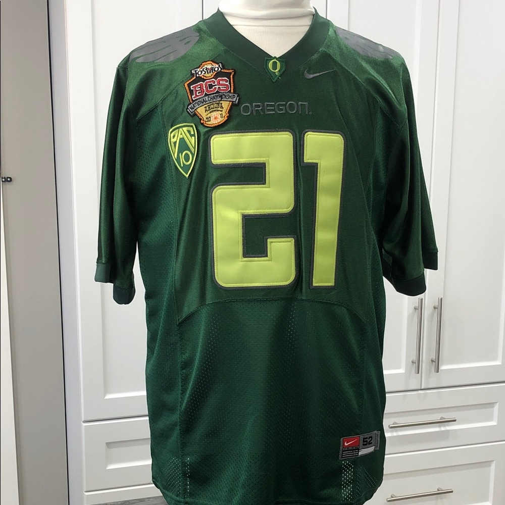🏈 Nike Oregon Ducks #21 LaMichael James Jersey | Size 52 XL | BCS Championship